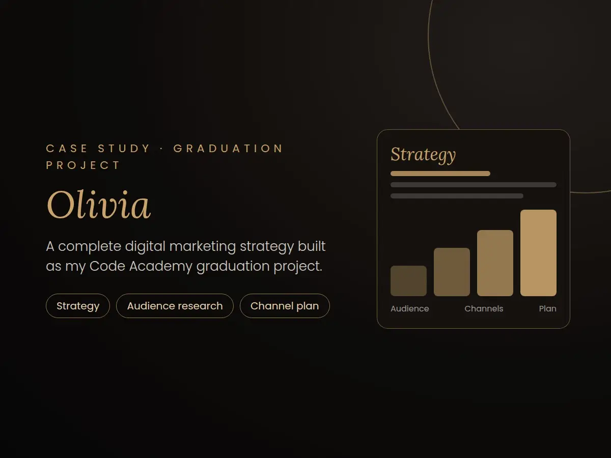 Olivia digital marketing strategy – graduation project